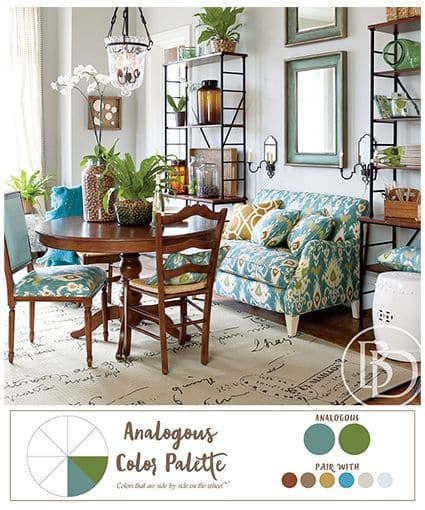 الألوان المماثلة - كيفية إستخدام عجلة الألوان لتنسيق الديكور الداخلي